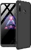 Huawei P30 Lite Kılıf 3 Parçalı 360 Tam Korumalı Rubber AYS Kapak  - Siyah