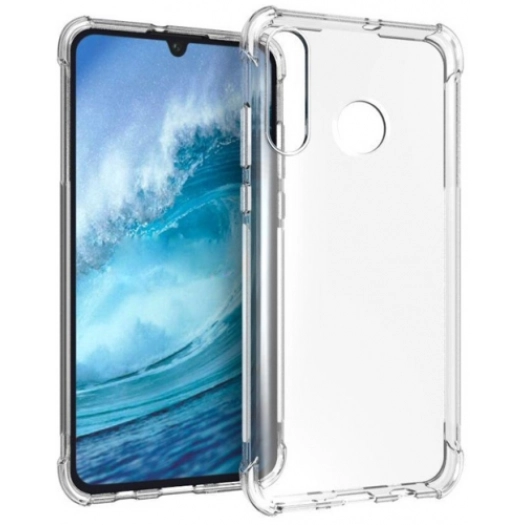 Huawei P30 Lite Kılıf Silikon Köşe Korumalı Airbag Darbe Emici Kapak - Şeffaf