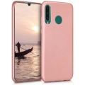 Huawei P30 Lite Kılıf İnce Soft Mat Renkli Esnek Silikon Kapak - Rose Gold