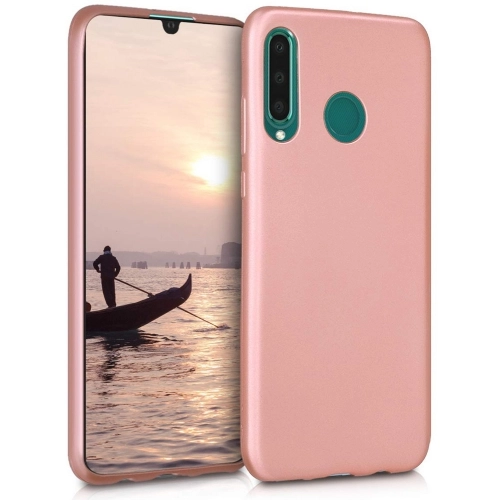 Huawei P30 Lite Kılıf İnce Soft Mat Renkli Esnek Silikon Kapak - Rose Gold