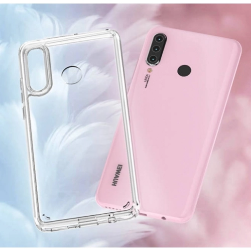 Huawei P30 Lite Kılıf Korumalı Kenarları Silikon Arkası Sert Coss Kapak - Şeffaf