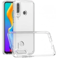 Huawei P30 Lite Kılıf Korumalı Kenarları Silikon Arkası Sert Coss Kapak  - Şeffaf