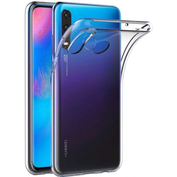 Huawei P30 Lite Kılıf Ultra İnce Kaliteli Esnek Silikon 0.2mm - Şeffaf
