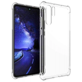 Huawei P30 Pro Kılıf Silikon Köşe Korumalı Airbag Darbe Emici Kapak - Şeffaf