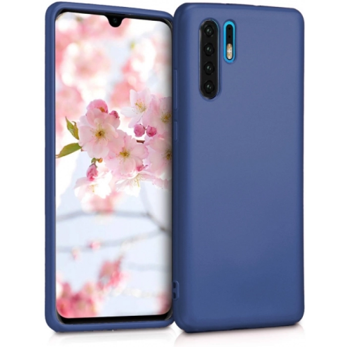 Huawei P30 Pro Kılıf İnce Soft Mat Renkli Esnek Silikon Kapak - Lacivert
