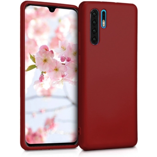 Huawei P30 Pro Kılıf İnce Soft Mat Renkli Esnek Silikon Kapak - Mürdüm