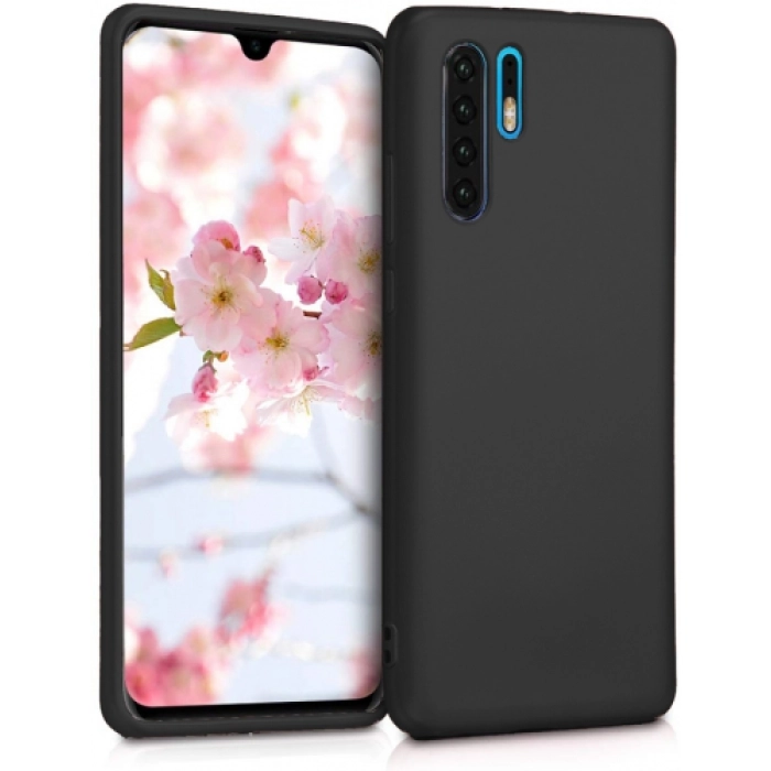 Huawei P30 Pro Kılıf İnce Soft Mat Renkli Esnek Silikon Kapak - Siyah