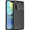Huawei P30 Pro Kılıf Silikon Parmak İzi Bırakmayan Karbon Soft Negro Kapak - Siyah