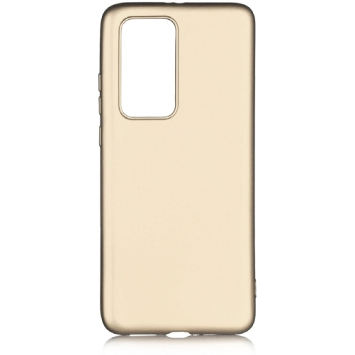 Huawei P40 Kılıf İnce Soft Mat Renkli Esnek Silikon Kapak - Gold