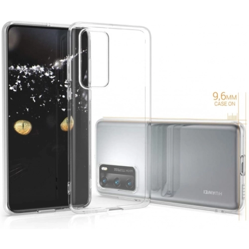 Huawei P40 Kılıf Kamera Korumalı Esnek Silikon Kapak - Şeffaf