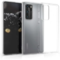 Huawei P40 Kılıf Kamera Korumalı Esnek Silikon Kapak - Şeffaf