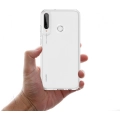 Huawei P40 Lite E Kılıf Korumalı Kenarları Silikon Arkası Sert Coss Kapak  - Şeffaf
