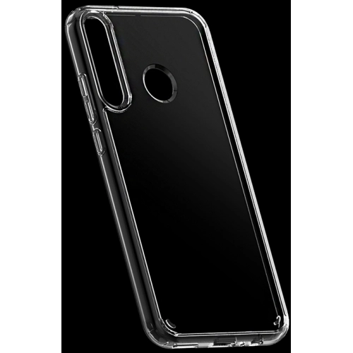 Huawei P40 Lite E Kılıf Korumalı Kenarları Silikon Arkası Sert Coss Kapak  - Şeffaf