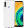 Huawei P40 Lite E Kılıf Korumalı Kenarları Silikon Arkası Sert Coss Kapak  - Şeffaf