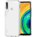Huawei P40 Lite E Kılıf Korumalı Kenarları Silikon Arkası Sert Coss Kapak  - Şeffaf