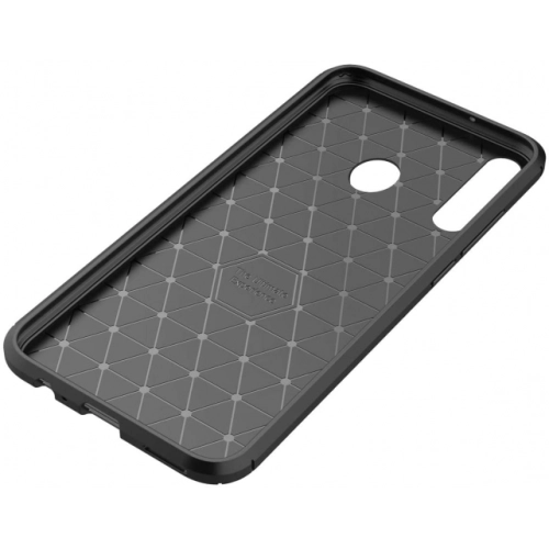 Huawei P40 Lite E Kılıf Silikon Parmak İzi Bırakmayan Karbon Soft Negro Kapak - Siyah