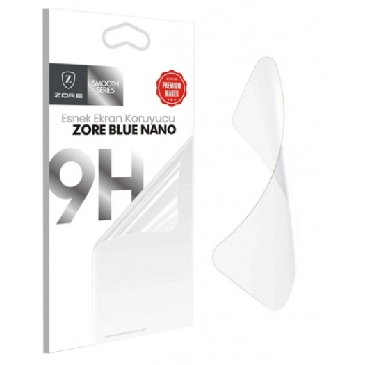 Huawei P40 Lite Ekran Koruyucu Blue Nano Esnek Film Kırılmaz - Şeffaf