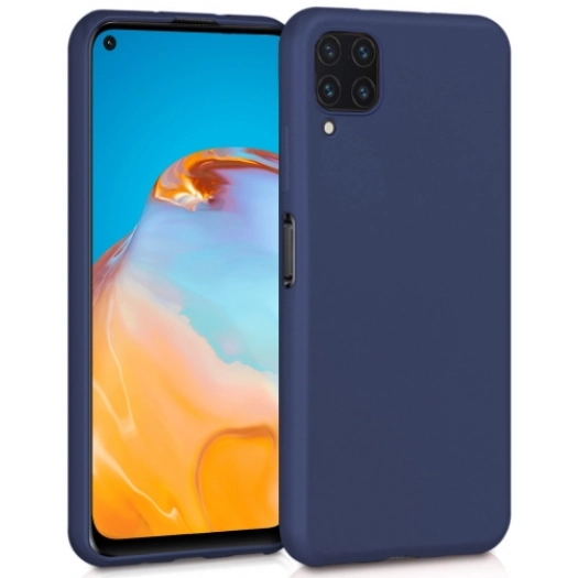 Huawei P40 Lite Kılıf İnce Soft Mat Renkli Esnek Silikon Kapak - Lacivert