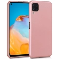 Huawei P40 Lite Kılıf İnce Soft Mat Renkli Esnek Silikon Kapak - Rose Gold