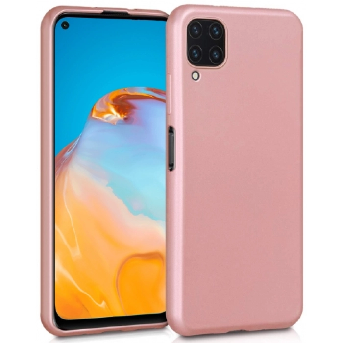 Huawei P40 Lite Kılıf İnce Soft Mat Renkli Esnek Silikon Kapak - Rose Gold