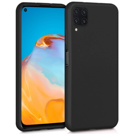 Huawei P40 Lite Kılıf İnce Soft Mat Renkli Esnek Silikon Kapak - Siyah