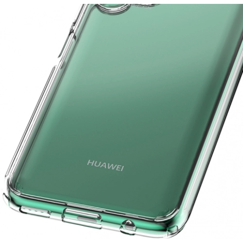 Huawei P40 Lite Kılıf Korumalı Kenarları Silikon Arkası Sert Coss Kapak - Şeffaf