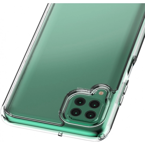 Huawei P40 Lite Kılıf Korumalı Kenarları Silikon Arkası Sert Coss Kapak  - Şeffaf