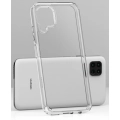 Huawei P40 Lite Kılıf Korumalı Kenarları Silikon Arkası Sert Coss Kapak  - Şeffaf