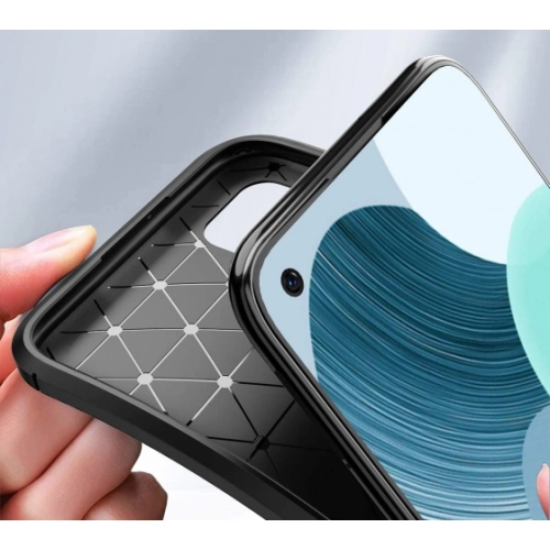 Huawei P40 Lite Kılıf Silikon Parmak İzi Bırakmayan Karbon Soft Negro Kapak - Siyah