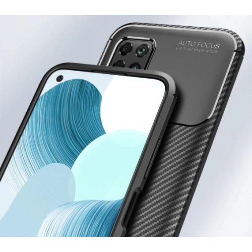 Huawei P40 Lite Kılıf Silikon Parmak İzi Bırakmayan Karbon Soft Negro Kapak - Siyah