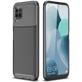 Huawei P40 Lite Kılıf Silikon Parmak İzi Bırakmayan Karbon Soft Negro Kapak - Siyah