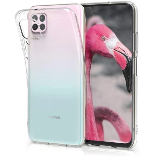 Huawei P40 Lite Kılıf Kamera Korumalı Esnek Silikon Kapak - Şeffaf