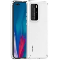 Huawei P40 Pro Kılıf Korumalı Kenarları Silikon Arkası Sert Coss Kapak  - Şeffaf