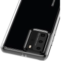Huawei P40 Pro Kılıf Korumalı Kenarları Silikon Arkası Sert Coss Kapak  - Şeffaf