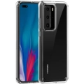 Huawei P40 Pro Kılıf Korumalı Kenarları Silikon Arkası Sert Coss Kapak  - Şeffaf