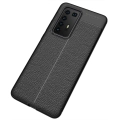 Huawei P40 Pro Kılıf Deri Görünümlü Lüks Parmak İzi Bırakmaz Niss Silikon Kapak - Siyah