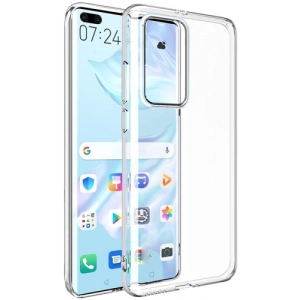 Huawei P40 Pro Kılıf Kamera Korumalı Esnek Silikon Kapak - Şeffaf
