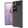 Huawei P60 Pro Kılıf Silikon Parmak İzi Bırakmayan Karbon Soft Negro Kapak - Siyah