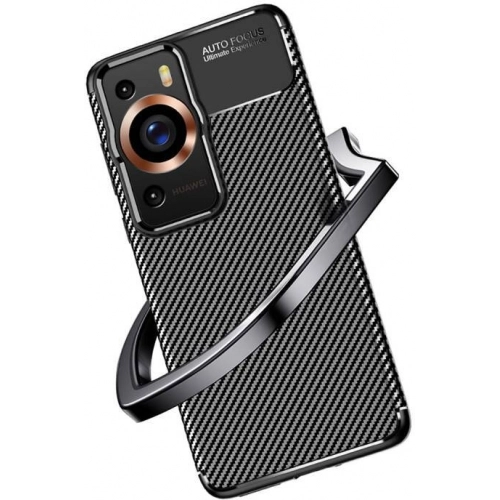 Huawei P60 Pro Kılıf Silikon Parmak İzi Bırakmayan Karbon Soft Negro Kapak - Siyah