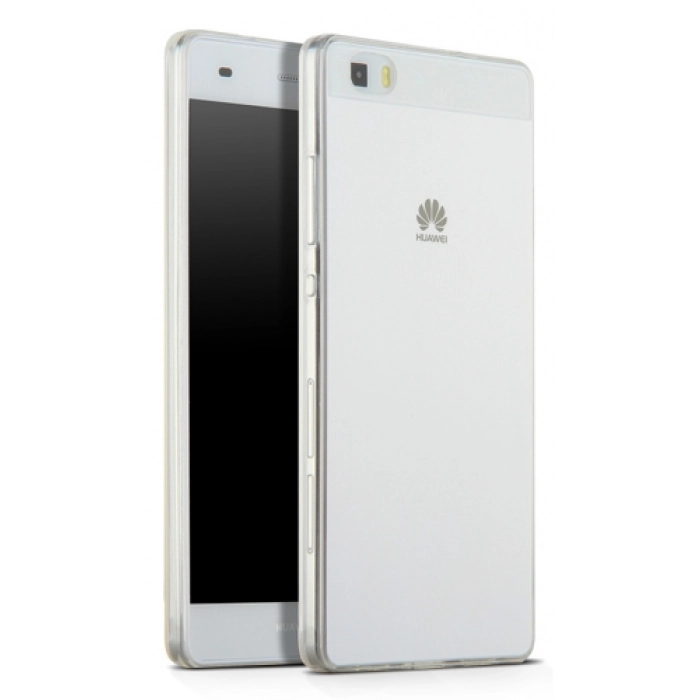 Huawei P8 Lite Kılıf Ultra İnce Kaliteli Esnek Silikon 0.2mm - Şeffaf