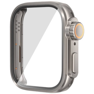 Huawei Watch Fit 3 to Apple Watch Ultra 49mm Kasa Dönüştürücü ve Ekran Koruyucu Zore Watch Gard 33 - Gümüş