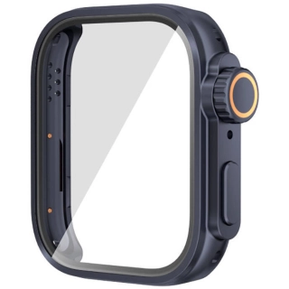 Huawei Watch Fit 3 to Apple Watch Ultra 49mm Kasa Dönüştürücü ve Ekran Koruyucu Zore Watch Gard 33 - Lacivert