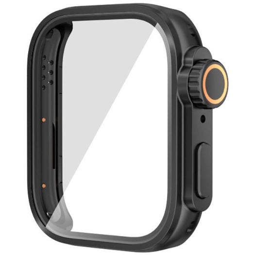 Huawei Watch Fit 3 to Apple Watch Ultra 49mm Kasa Dönüştürücü ve Ekran Koruyucu Zore Watch Gard 33 - Siyah