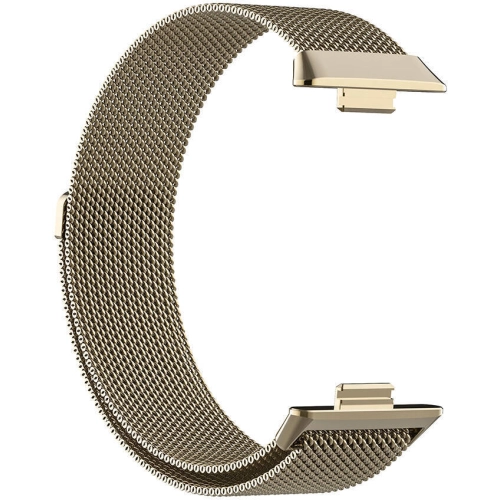 Huawei Watch Fit 3 Metal Kordon Tel Örgü İşlemeli Mıknatıslı KRD-01  - Starlight