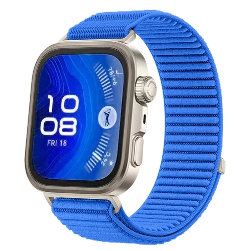 Huawei Watch Fit 4 Pro Hasır Kordon Konforlu Tasarım KRD-144 - Yeşil