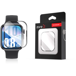Huawei Watch Fit 4 Pro Saat Ekran Koruyucu Zore PMMA Pet Full Kapatan  - Siyah