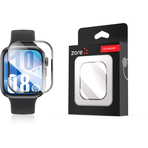 Huawei Watch Fit 4 Pro Saat Ekran Koruyucu Zore PMMA Pet Full Kapatan  - Siyah