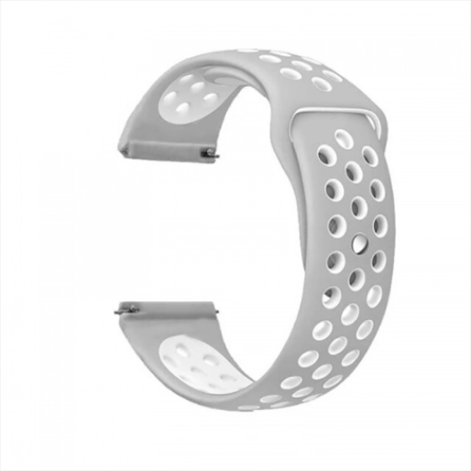 Huawei Watch GT 3 46mm Kordon Spor Silikon Delikli KRD-02 - Beyaz