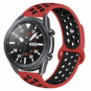 Huawei Watch GT 3 46mm Kordon Spor Silikon Delikli KRD-02 - Kırmızı