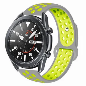 Huawei Watch GT 3 46mm Kordon Spor Silikon Delikli KRD-02 - Koyu Yeşil